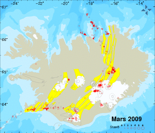 Jarðskjálftar á Íslandi í mars 2009