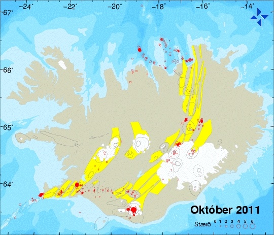 Jarðskjálftar á Íslandi í október 2011