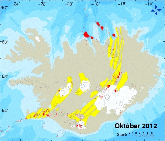 Jarðskjálftar á Íslandi í október 2012