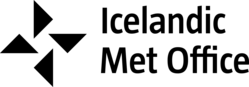 logo, icelandic met office, vertical, black/white